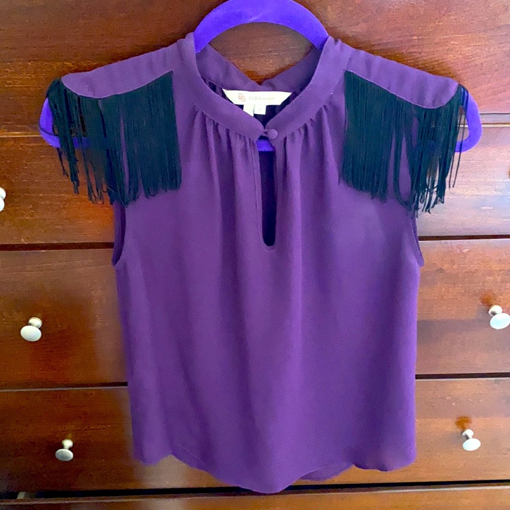2 TOPS chiffon sleeveless BCBG and Express EUC